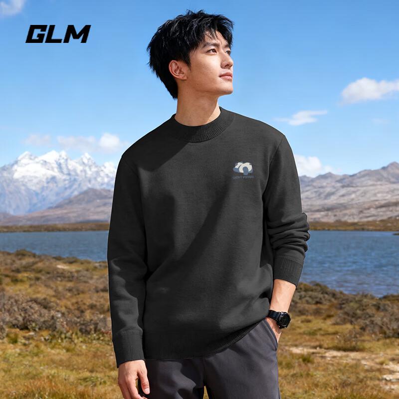 GLM Men's Fleece-Lined Mock Neck Pullover Sweater