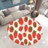 Round Carpet Family Living Room Strawberry Print Floor MATS Bedroom Kitchen Non-slip Carpet Doormats Room Decor Home Decor
