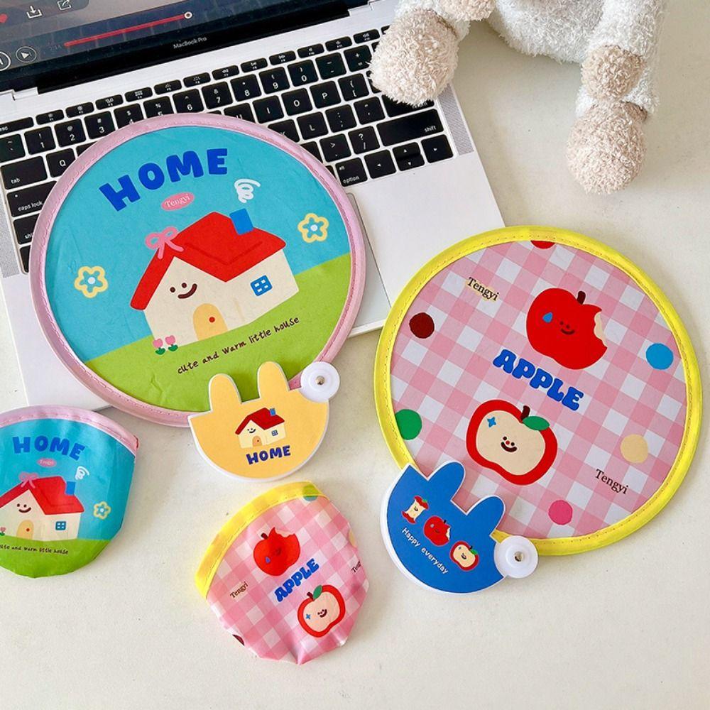 4Pcs Mini Cute Folding Fan Cute Cool Fan Portable Foldable Round Fans  Kids Gift