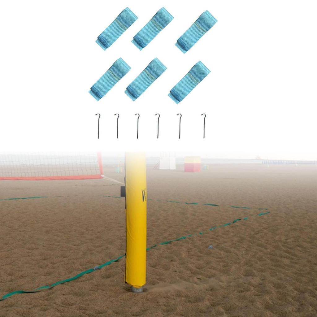 6 Piese Linii Volei pe Plajă Badminton Teren Linie de Fund Teren pentru Petrecere