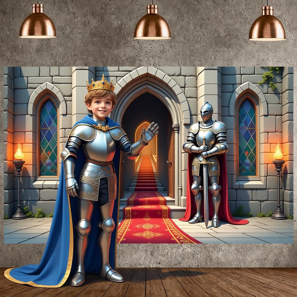 Royal Gathering Backdrop Castle Archway Medieval Event Banner Medieval Celebration Display Stone Castle Wall Royal Knight Banner