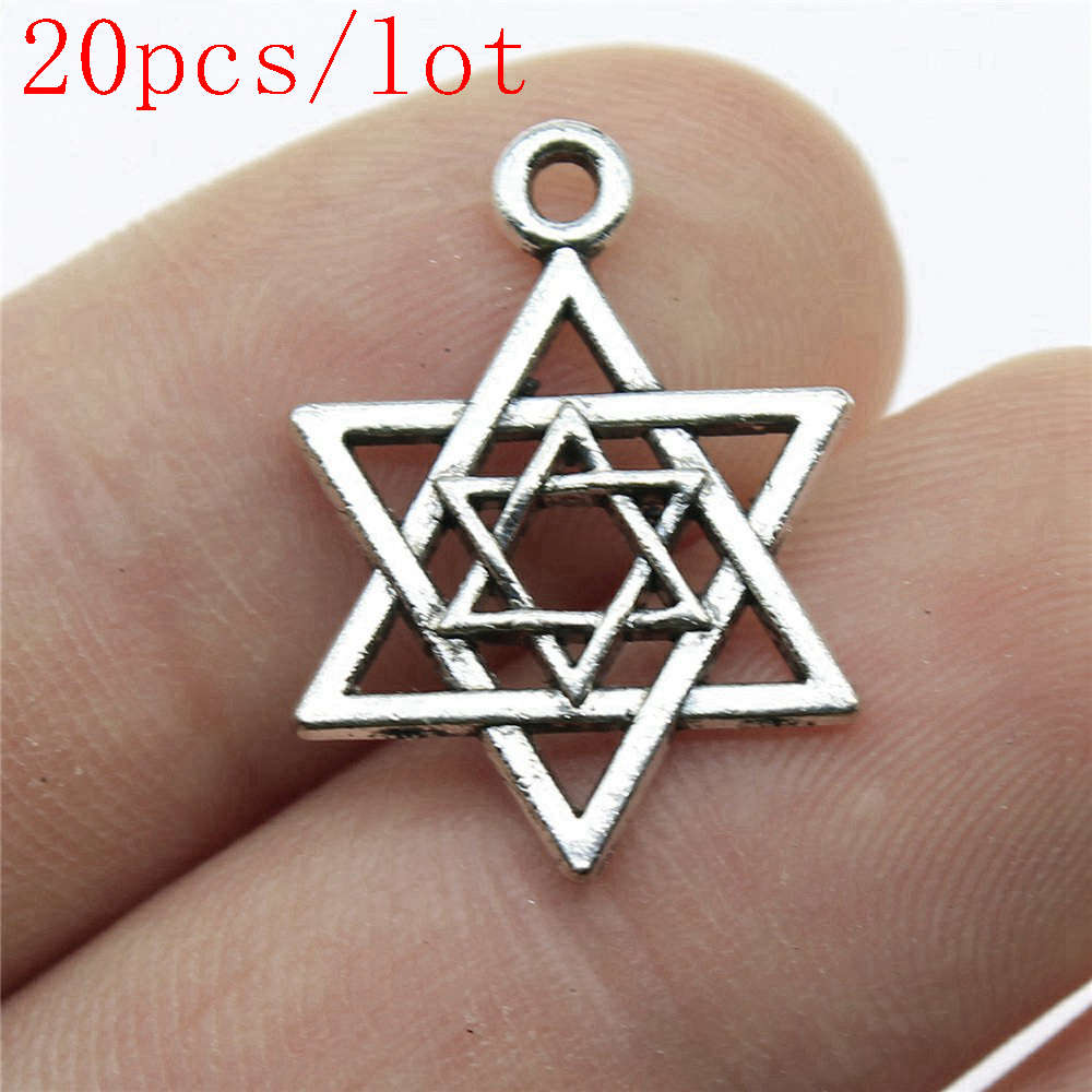 Little Hexagram Charms For Jewelry Making Pendant Diy Crafts Accessories