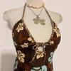 2Pcs/Set Fashion Summer Y2k Beach Bikini Harajuku Punk Women Swimsuit Casual Vintage Beachwear Beach
