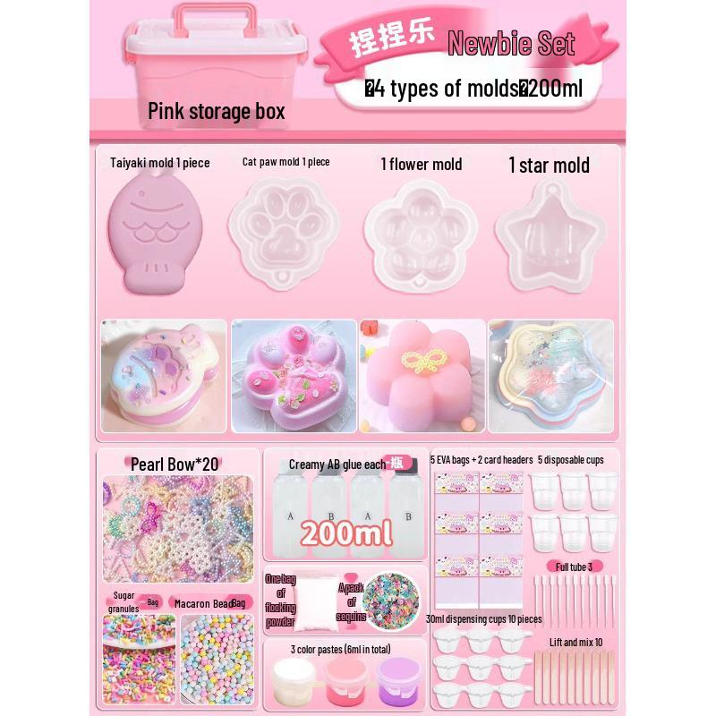 DIY Squishy Kit: Food-Grade Silicone AB Glue for Kids' Handmade Toys