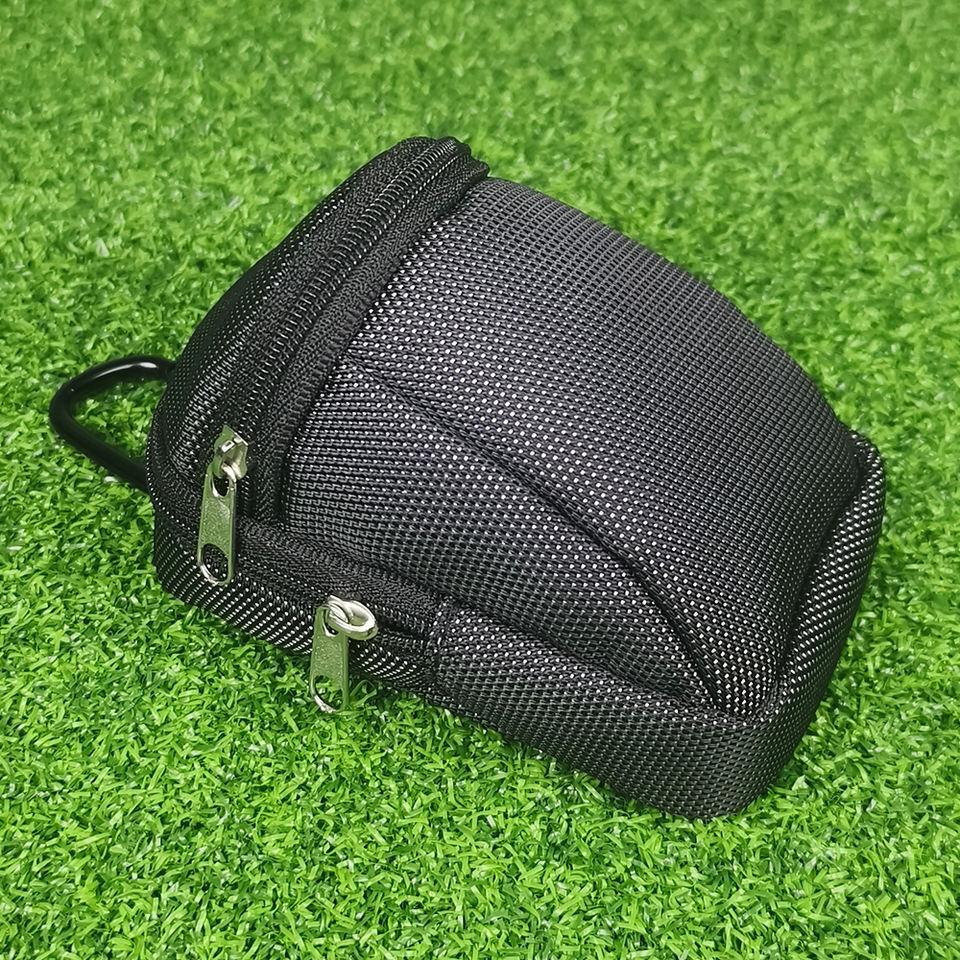 Custom Logo Personalized Black Nylon Golf Ball Pouch Golf Accessories Bag Golf Tee Divot Tool Bag