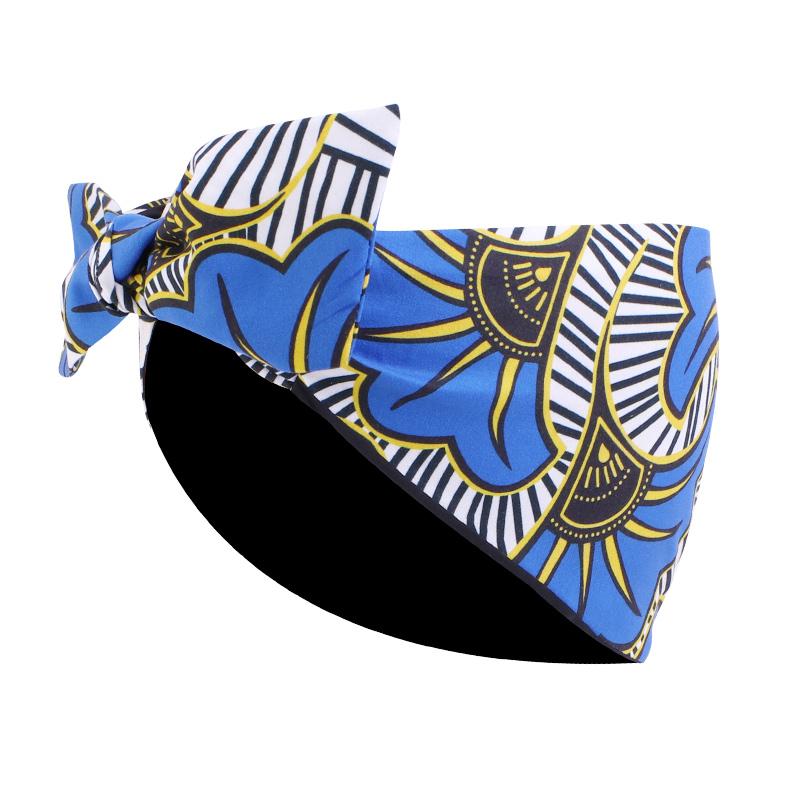 New Women's African Print Headband Elastic Sports Yoga Hair Band For Braids Curly Girls Salon Makeup Headwrap Turban Headwear