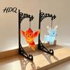 Dekoratives Desktop-Ornament Magische Bücherregal-Lampe mit Eulen-, Phönix- und Hirschfiguren Vintage-Eisenständer Geburtstagsüberraschung für Fans Helles Warmlicht