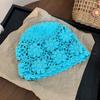 Hollow Crochet Flower Hat Handmade Beanies Cap Casual Knit Basin Caps  Ladies