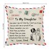 Pillow Cover Fiber Square Throw Pillow Cover Lettering Washable Sofa Cushion Case 45x45cm Best Gifts for Children Parents Family