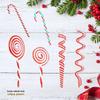 Red & White Candy-Colored Plastic Lollipop Christmas Tree Ornament