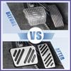 Automatic Brake Gas Pedal Cover Kit fit for Cadillac XT4 XT5 14-21 Silver Tone