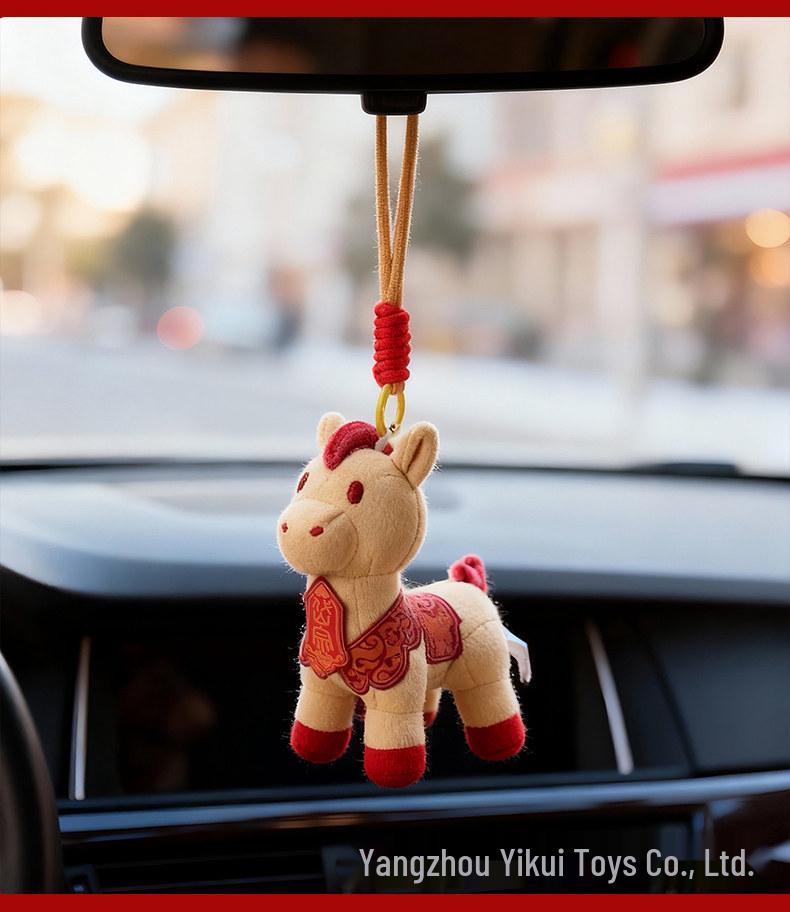 2026 Year of the Horse: Little Horse Plush Keychain - Qi Yun Shan He Series Ornament and New Year Gift