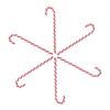 6pcs 15cm Acrylic Christmas Candy Cane Ornament Red White Xmas Tree Hanging Decor