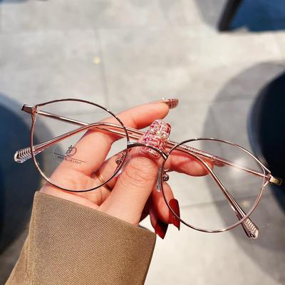 Koreanisches Brillengestell mit Katzenohren: Süß, Blaulichtblockierung für Frauen, Myopie-freundlich, Xiaohongshu-Stil.