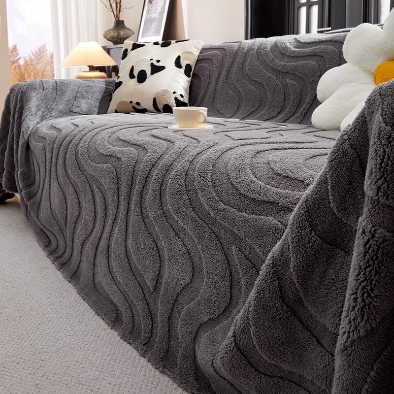 Shu cotton lint cream wind sofa cover non-slip and anti-cat scratch sofa cushion four-season blanket sofa towel all-inclusive cover 18090 1350₽