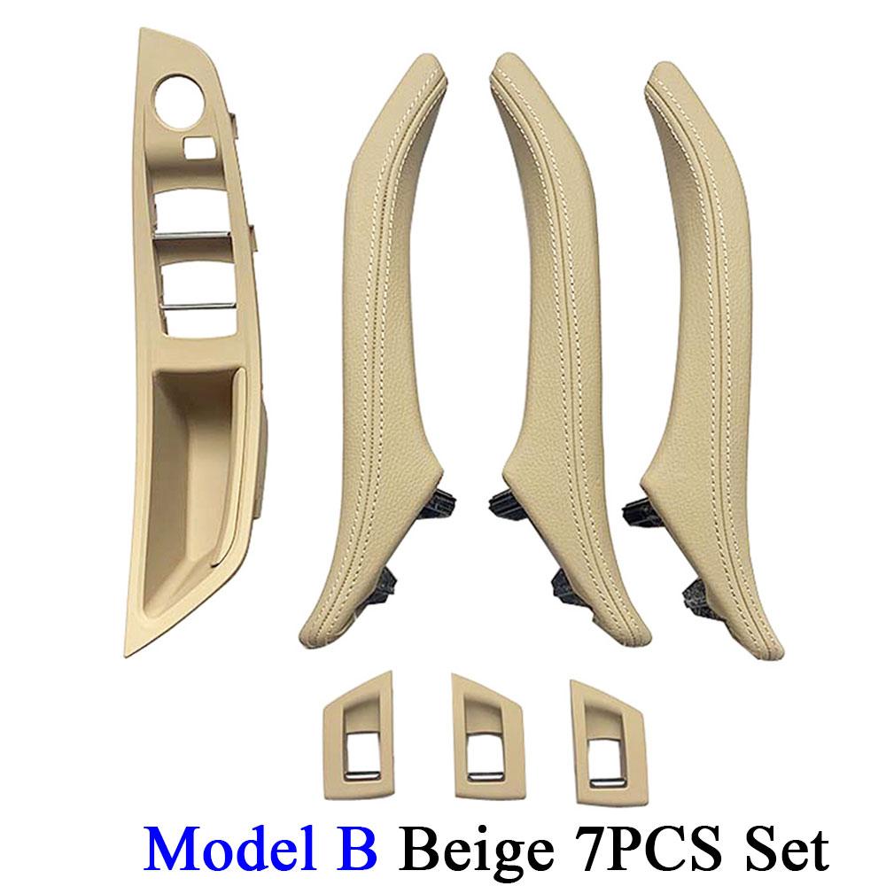Kierowca z lewej strony wewnętrzne podłokietnik drzwi samochodu pokrywa panelu uchwyt do holowania skórzany zestaw do BMW serii 5 F10 F11 F18 520 523 525 528