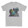 Mens TShirt Daft Punk Electronic Band  Leisure 100 Cotton Tees Short Sleeve  T Shirts Crewneck Tops Plus Size
