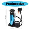 Kleine Fahrrad-Standpumpe für Mountainbikes, Fahrradpumpe, 140 PSI Fahrrad-Luftpumpe mit Manometer