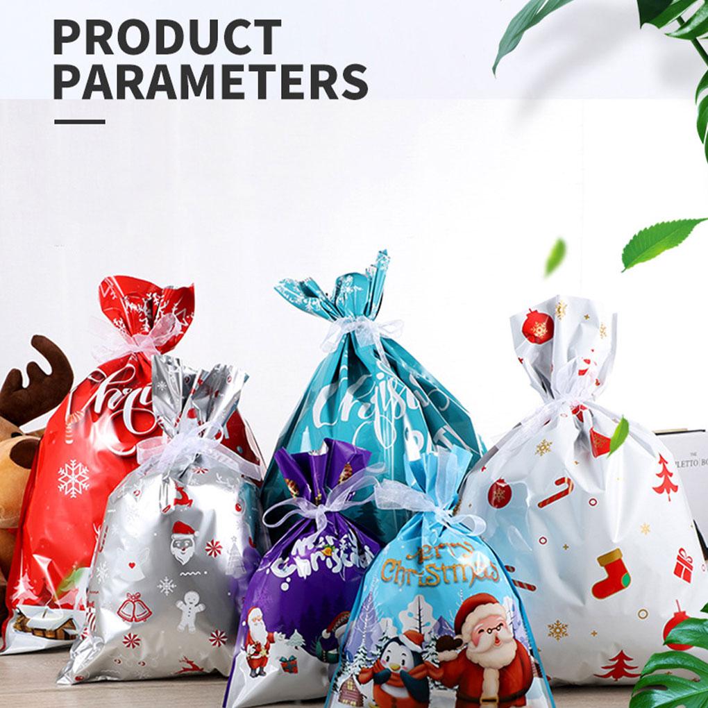 Bundle Pocket Gift Packaging Christmas Style Holiday Parties Christmas Decorative Candy Bag Snacks