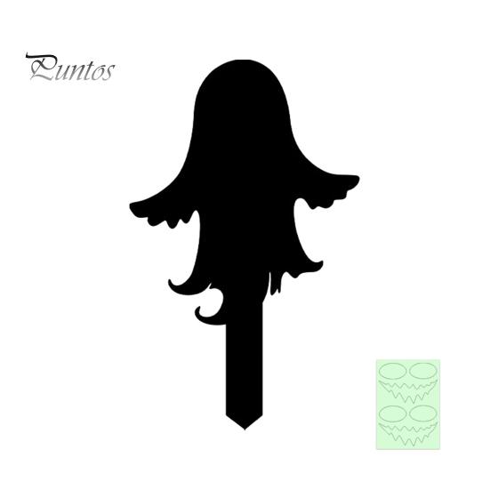 Durable Halloween Yard Signs Garden Stake, Black Cat Sign with Glow-in-the-dark Easy Installation Stakes Eyes, Waterproof Spooky Ghost Silhouette for