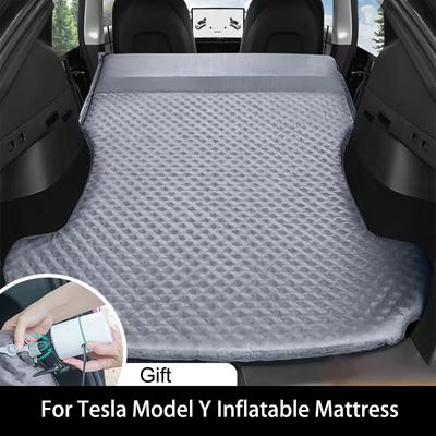 Für Tesla Modell Y Aufblasbare Luftmatratze Outdoor Camping Luftkissenbett Wildlederstoff Auto Reisebett Autoinnenausstattung
