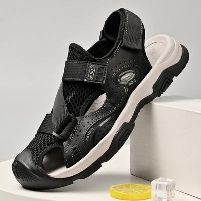 Mode Nouveau Confort Chaussures d'Aqua de Gué pour Homme Baskets d'Extérieur Loisirs Marche Été Chaussures de Plage pour Homme Antidérapantes Cuir Plage Sandales Romaines