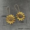 Bohemian Style Fashion Sunflower Drop Earrings for Women Engagement Weddings Flower Dangle Earrings