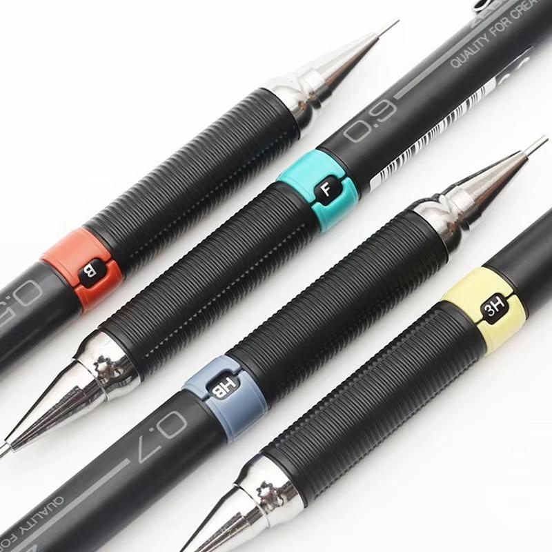 Mechanical Pencil with Refill Set 0.3/0.5/0.7/0.9mm Automatic Pencil Replaceable Leads Office School Writing Stationery Supply