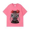 275 GSM Gewaschene T-Shirts 100% Baumwolle Demon Slayer V24 Gyomei Aufdruck Unisex Schweres Baumwoll-T-Shirt