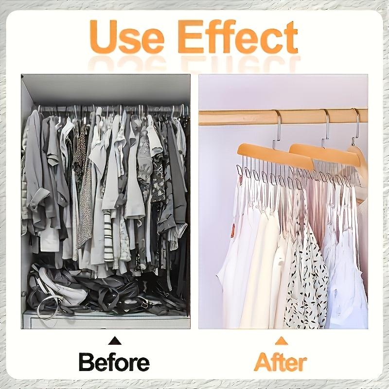 1pc Multi-functional Solid Wood Hanger Hook Women Storage Bra Hanger Home Belt Hanger Durable 8 Hooks Rack Closet Clothes Organizer