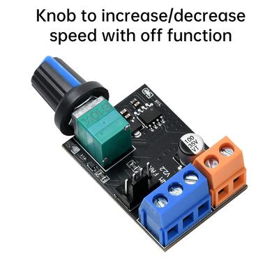 PWM Server Fan Speed Governor 3-wire, 4-wire Motor Stepless Speed Controller DC 12V with Switch Electric Fan Speed Control Knob