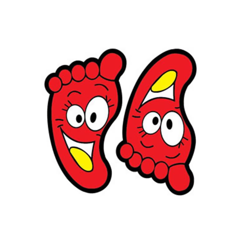 Fußförmig Niedlich Kinder Leiter Baby Fußabdrücke Kindergarten Heimdekoration 2 Stück/Set Wandaufkleber Cartoon Beliebt Handgefertigt
