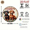 Modern Metal Dachshund Wall Art, 2D Dog Silhouette Sculpture for Living Room Decor, Unique Pet Memorial Gift