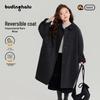 Pudding Haru Girls' Reversible Plaid Wool Coat