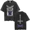 Gewaschenes Vintage Rockband Mayhem De Mysteriis Dom Sathanas Skelett Grafik T-Shirt Herren Death Black Metal Gothic Punk T-Shirts