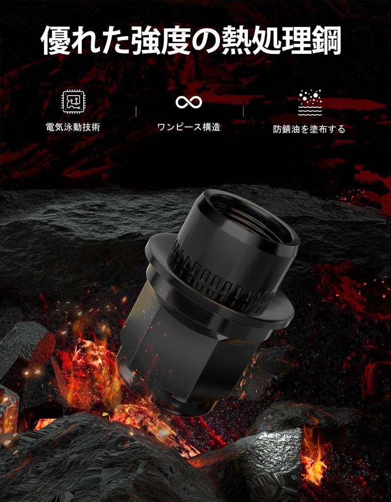 GAsupply Genuine Toyota Wheel M12 x Flat 21 37mm Short Racing Set of Black Nuts, P1.5, Face, Hex, Length, Steel, Nuts, 20,