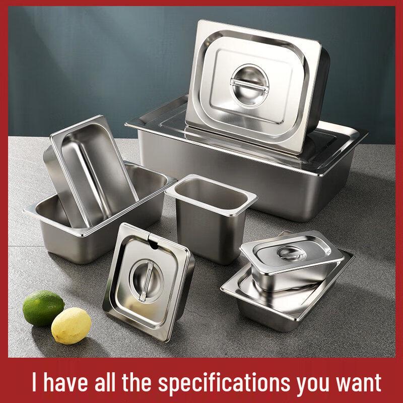 SUS304 Stainless Steel Commercial Food Pan
