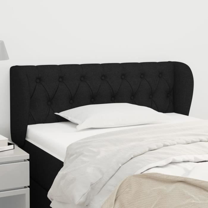 VidaXL Headboard with Ears Black 93x23x78-88 Cm Fabric3117464