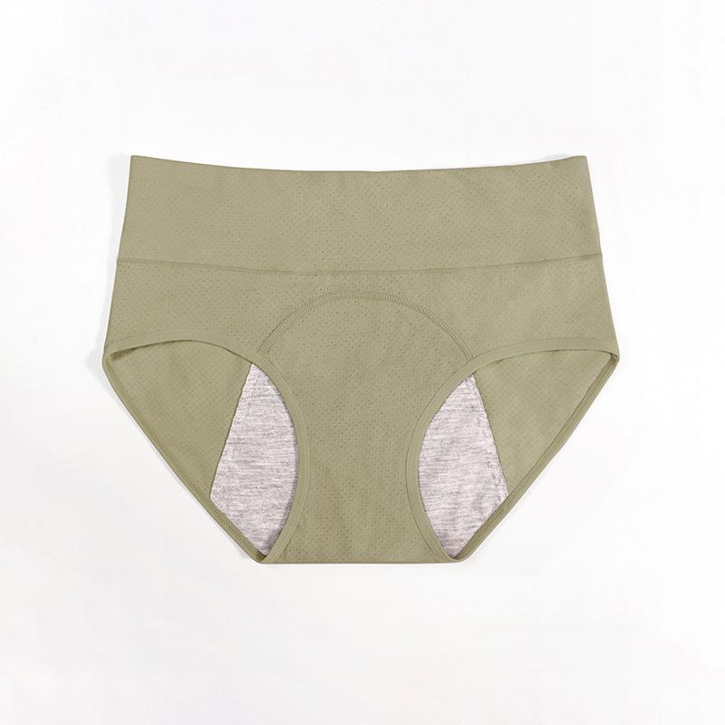 Ladies Spring and Autumn Cotton Wide and High Period Anti Side Leakage High Waist Breathable Underwear