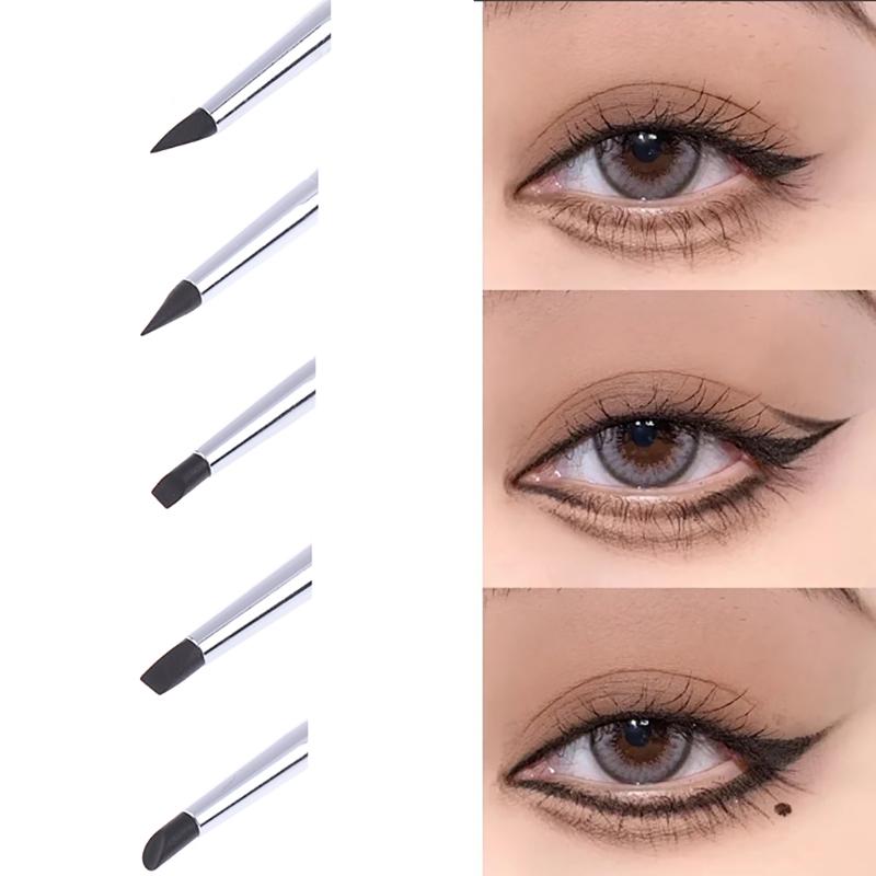 Black Silicone Eyeliner Brush Blade Multi-Purpose Eyebrow Lipstick Brushes Easy To Use Nail Painting Pen Eyes Shaping Makeup