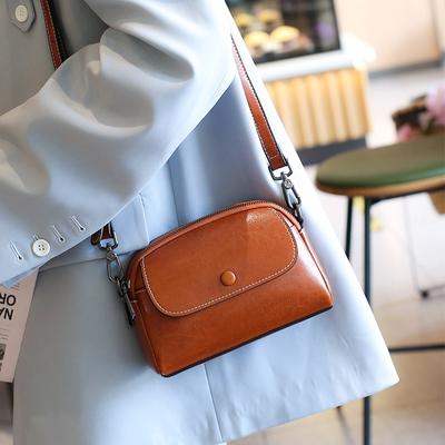 Bag Women's New Leather Women's Bag Mobile Phone Bag Shoulder Messenger Bag Women's Mini Bag
