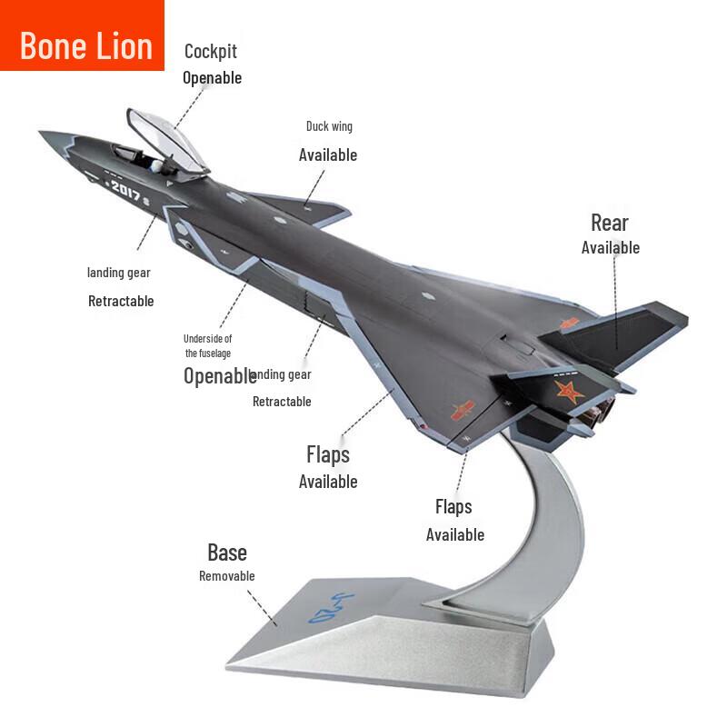 Guzi Lion Alloy J-20 Fighter Jet Model