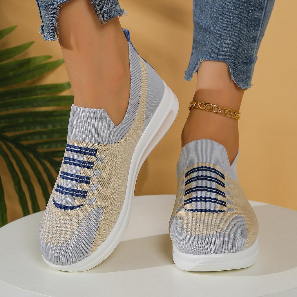 Fashion Plus Size 43 Sneakers for Women Autumn New Fashion Slip On Mesh Breathable Comfortable Platform Casual Shoes Zapatos De Mujer