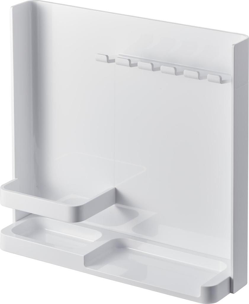 Yamazaki Hidden Toothbrush Tube x D6 x Toothbrush 3505 & Stand, White, Approx. W22.2 H21.2cm, Tower, Holder, Toothpaste, All-in-One Storage,