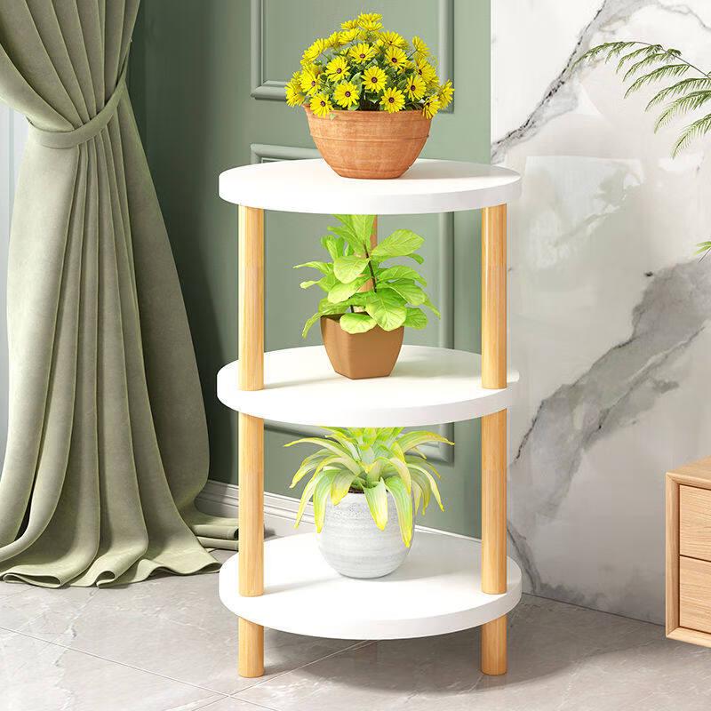 Multi-Tier Wooden Floor Flower Stand