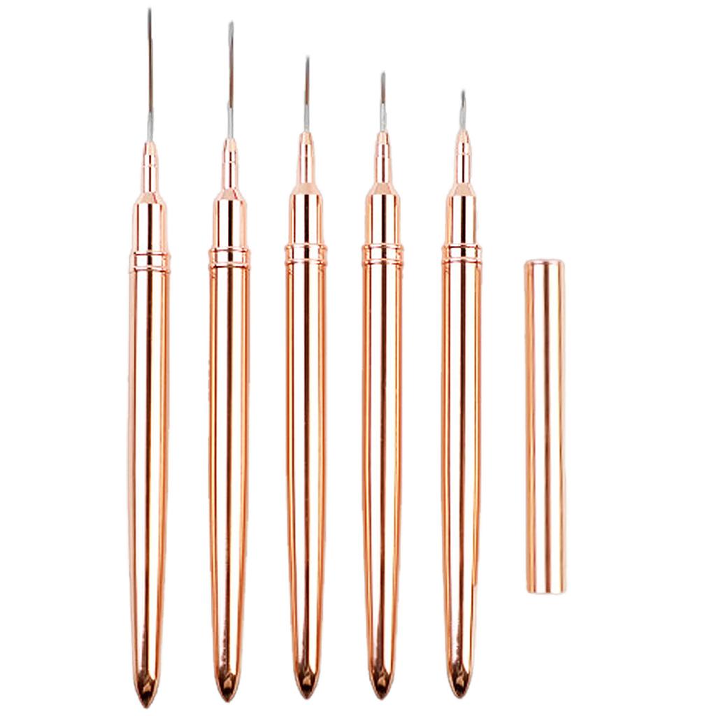 5Pcs Liner Brush for Nails Nail Arts Brushes Professional Nail Detail Brush