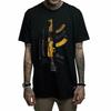 Unique Design Golden Plated AK-47 Breakdown Drawing Printed T-Shirt. Summer Cotton Short Sleeve O-Neck Mens T Shirt New S-3XL