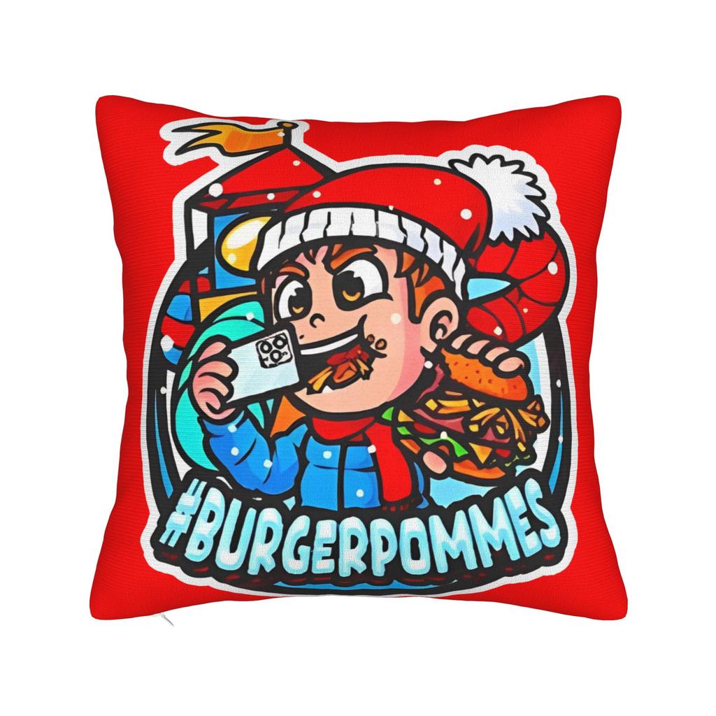 Lukasbs Lukas Icrimax Burgerpomms Pillow Case Square Pillow Cover Fashion Pillowcases For Sofa Couch Bed Living Room