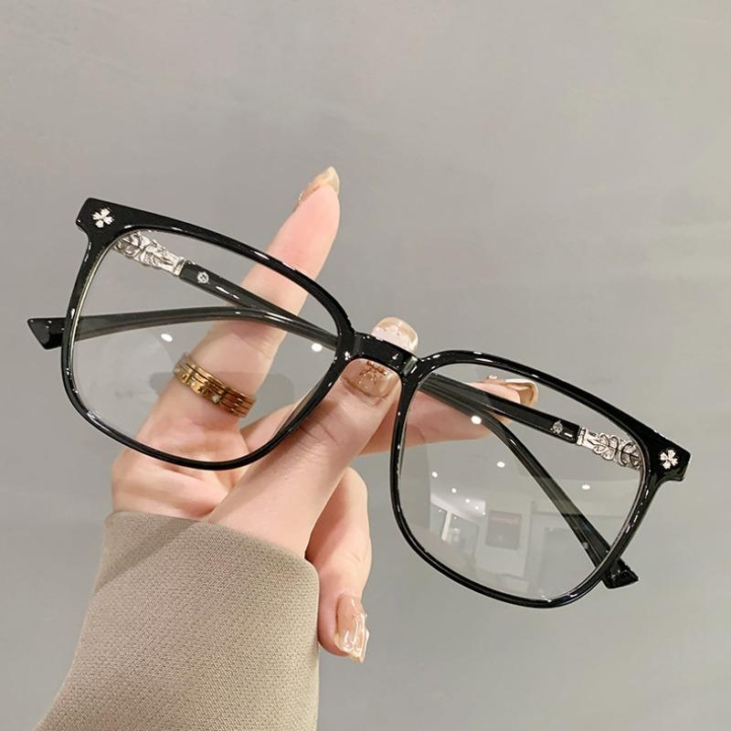 Female Students Large Frame Myopia Degree eyeglasses Anti Blue Light Color Changing Glasses Male Myopia Finished Product Glasses