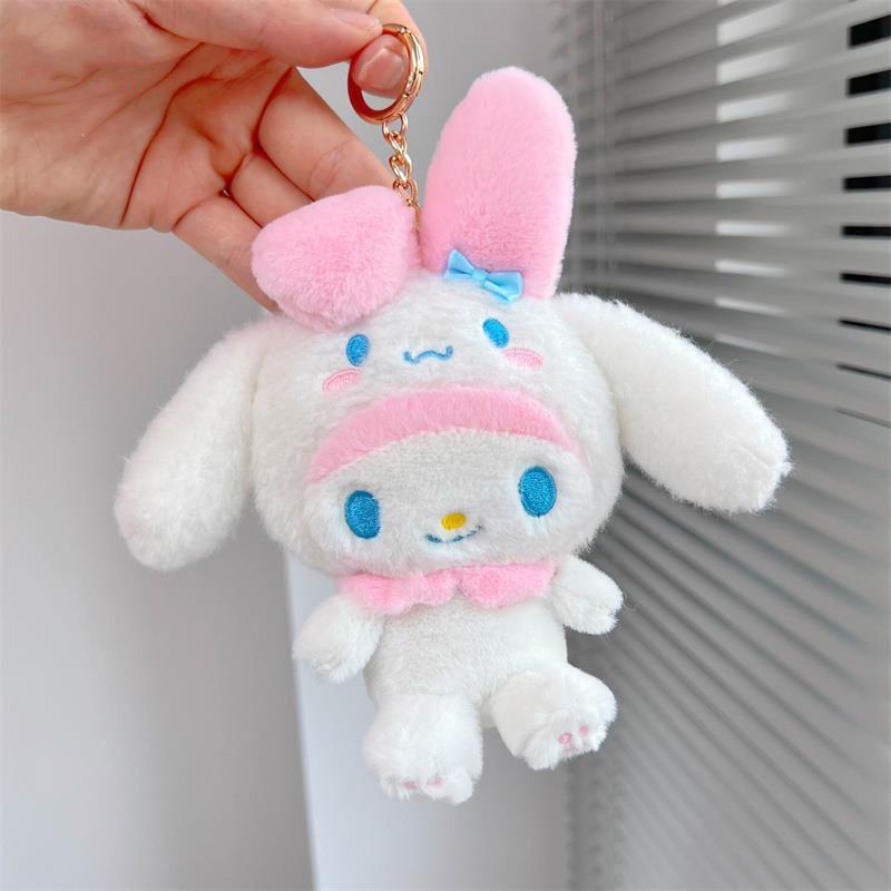 Super Blød Cinnamoroll Udklædnings Plys Nøglering Sød Og Holdbar Gave Til Enhver Lejlighed